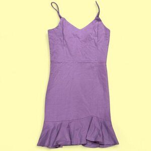 Purple mini dress with ruffles #partydress